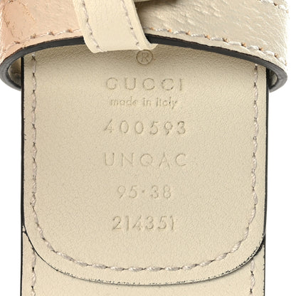 Gucci GG Supreme Monogram Matte Plutone Calfskin Double G 40mm Belt 95 38 Beige Ebony Mystic White 3 of 5