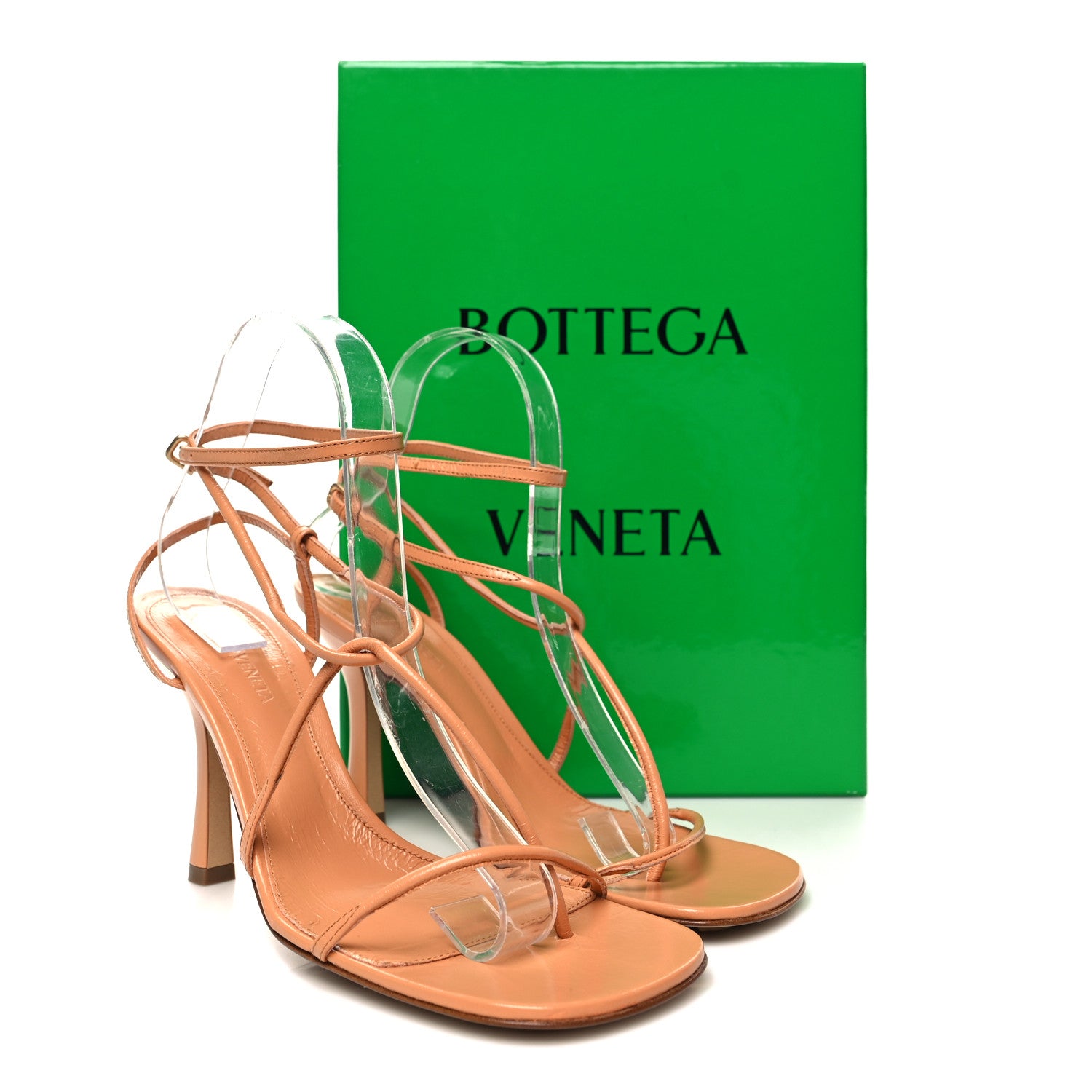 Bottega Veneta Crush Calfskin The Line 90mm Sandals 37.5 Clay 8 of 8