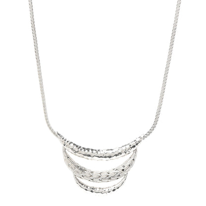 John Hardy Sterling Silver Classic Chain Hammered Bib Necklace 1 of 5