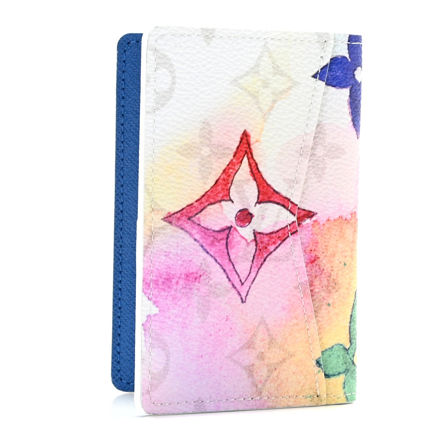 Monogram Watercolor Pocket Organizer NM Multicolor