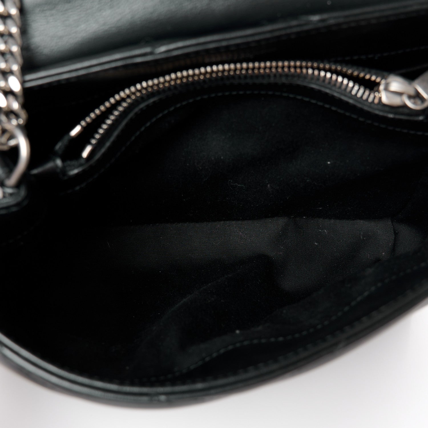 Saint Laurent Calfskin Y Quilted Monogram Small Loulou Chain Satchel Black 5 of 11