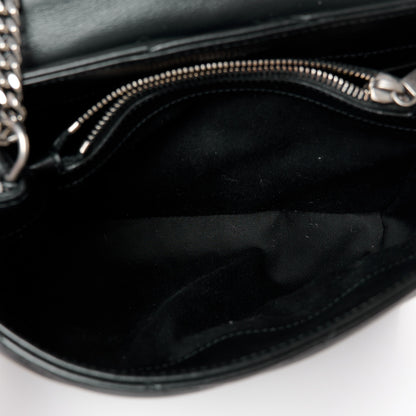 Saint Laurent Calfskin Y Quilted Monogram Small Loulou Chain Satchel Black 5 of 11