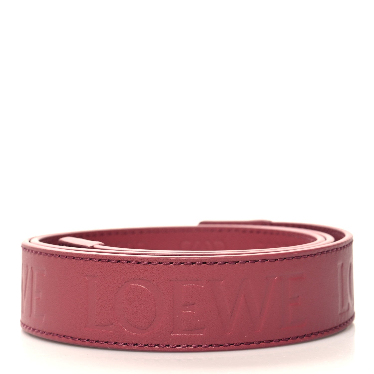 Loewe Satin Calfskin Embossed Anagram Strap Plumrose 2 of 5