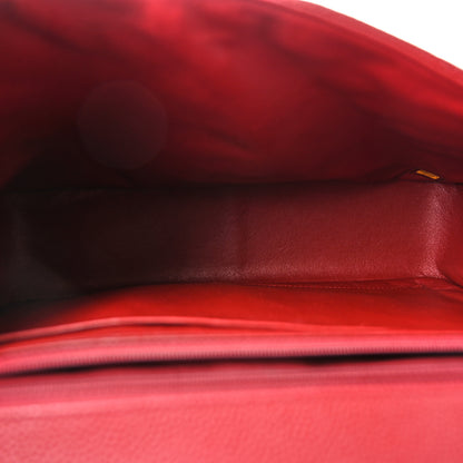 Chanel Caviar Quilted Jumbo Single Flap Dark Red 5 of 14