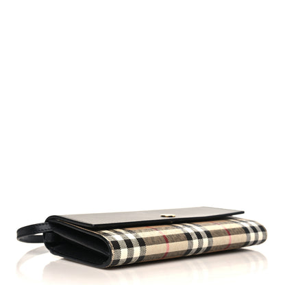 Burberry Calfskin Vintage Check Hannah Wallet with Detachable Strap Black 4 of 8