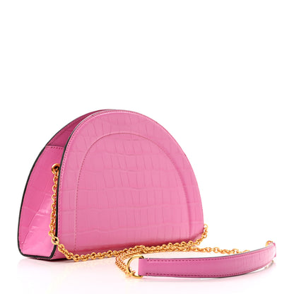 Mulberry Crocodile Embossed Calfskin Crescent Clutch Slate 2 of 9