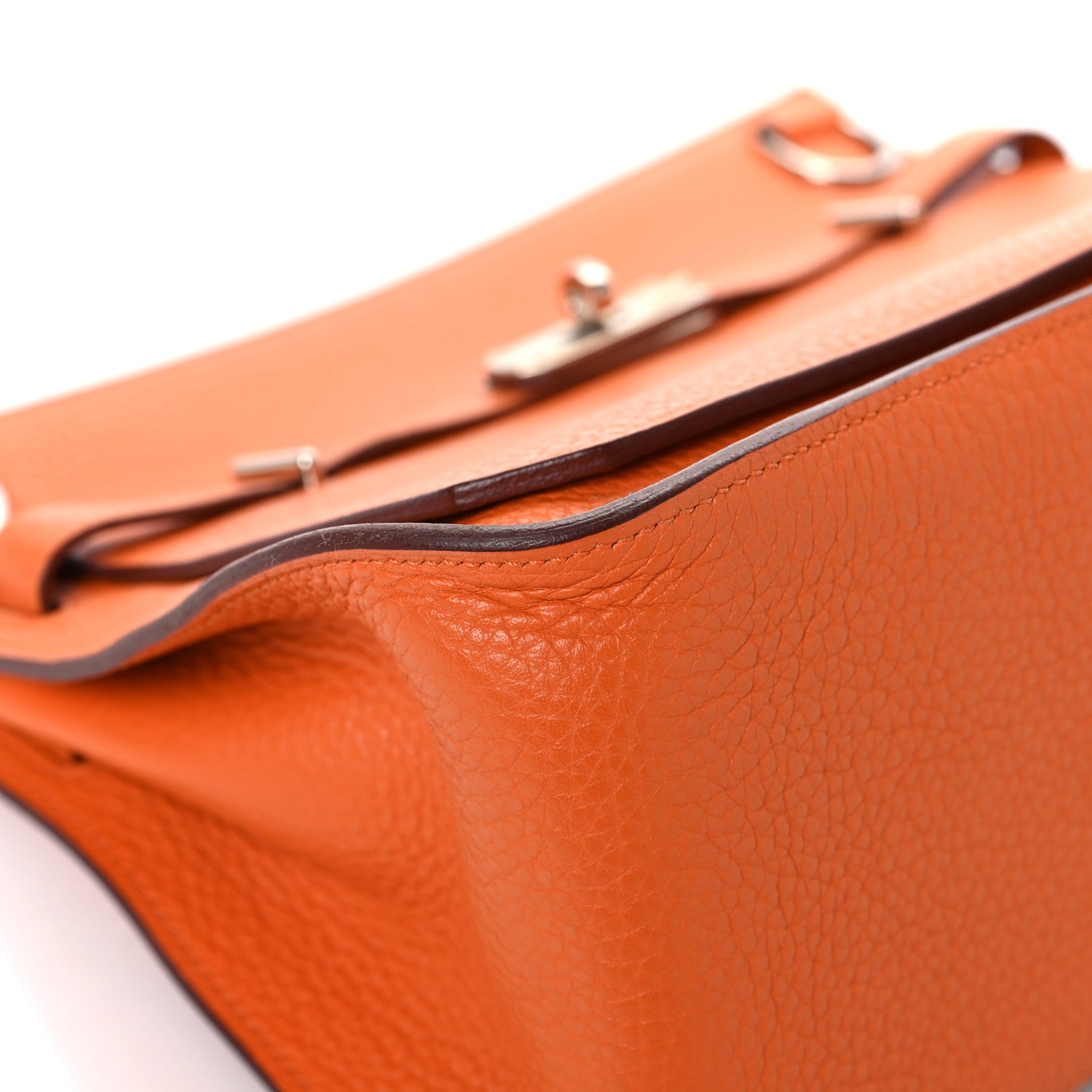Hermes Taurillon Clemence Jypsiere 28 Orange 9 of 12