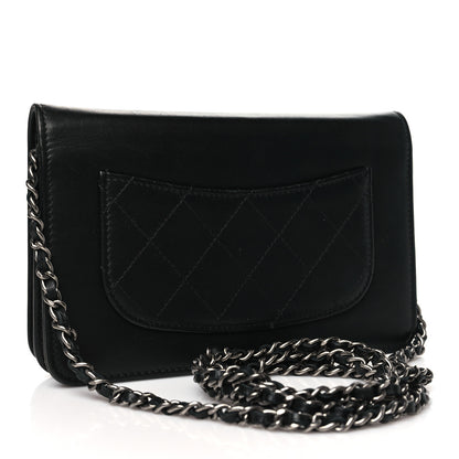Chanel Calfskin Chain 20s Signe Wallet on Chain WOC Black 3 of 11
