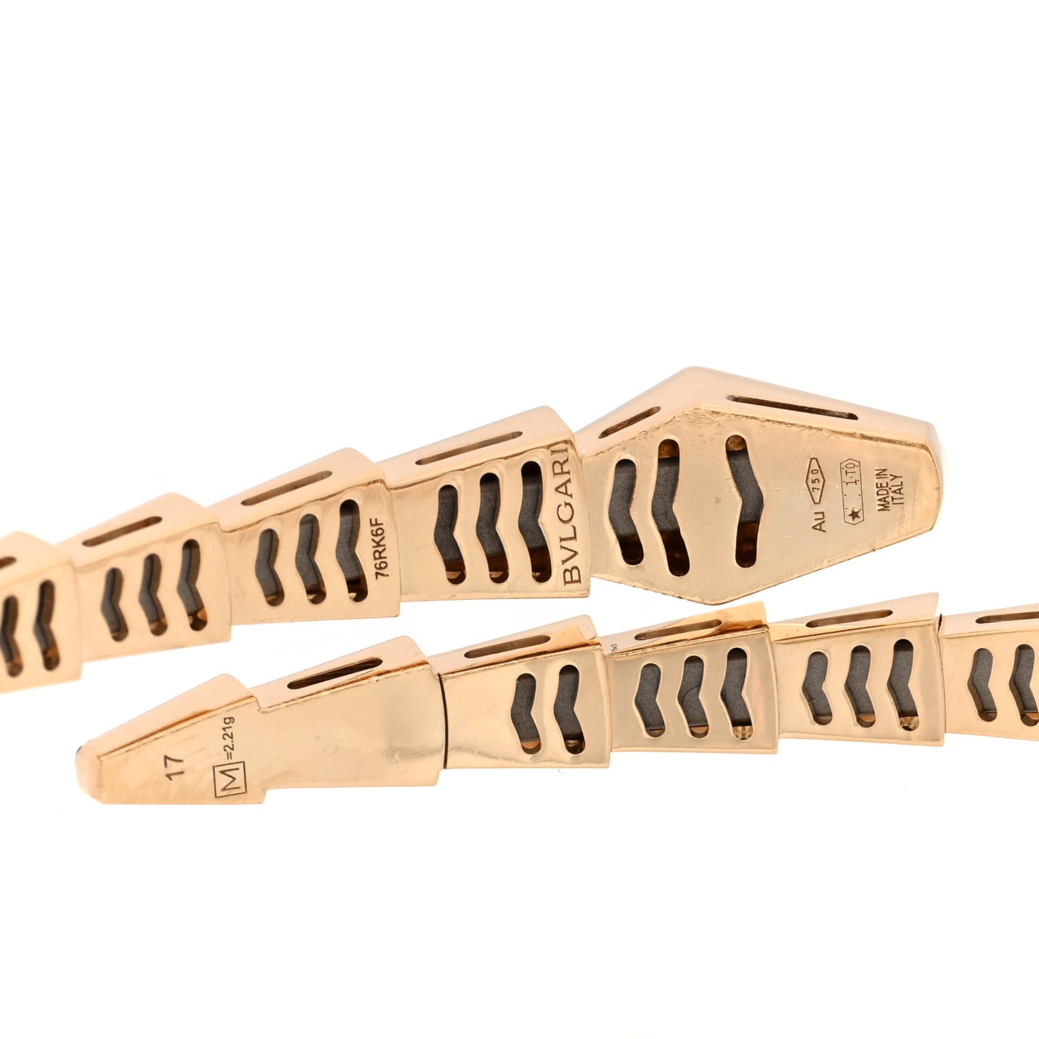 Bulgari 18K Yellow Gold Serpenti Viper Bracelet M 3 of 4