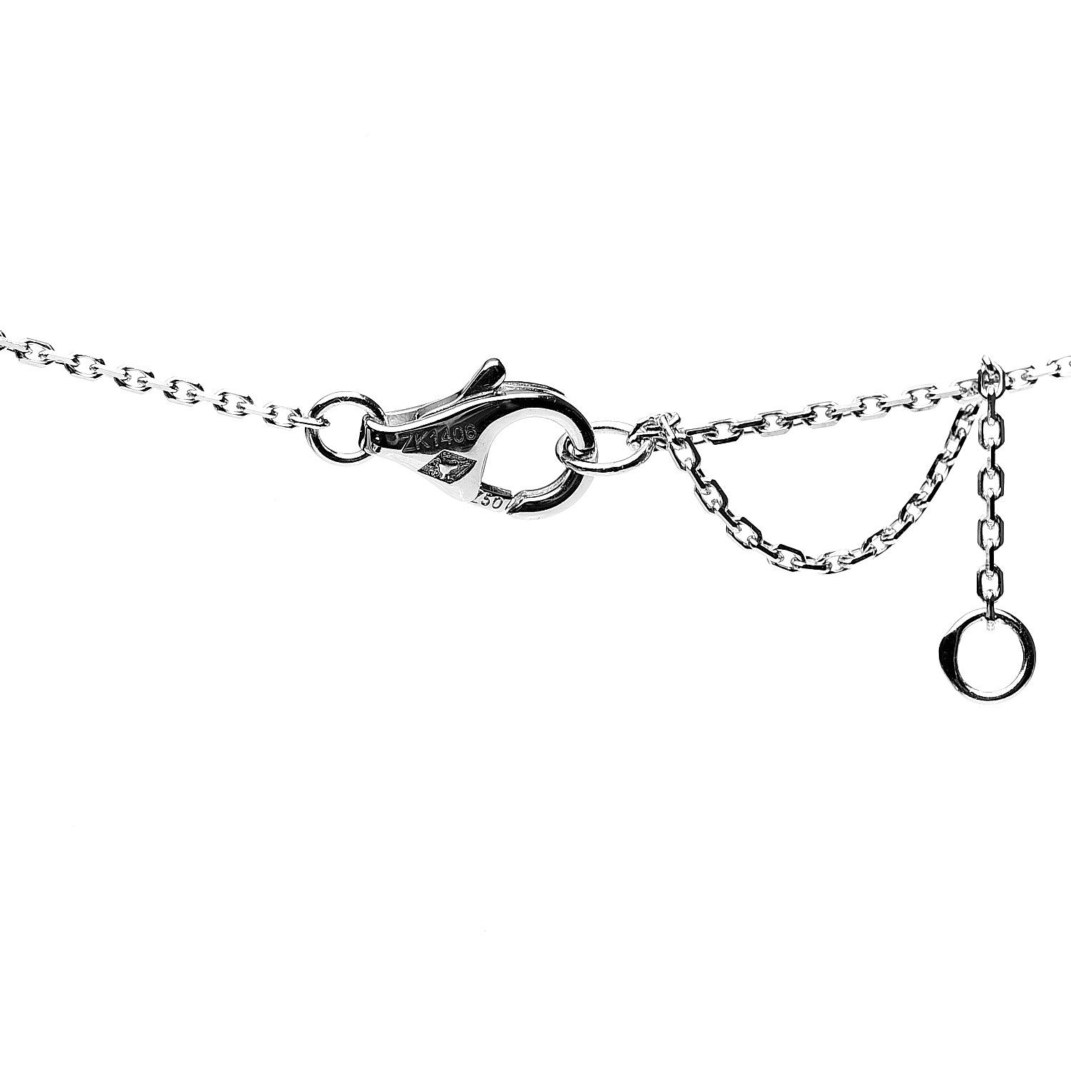 Cartier 18K White Gold Diamond Caresse D'Orchidees Par Necklace 4 of 6