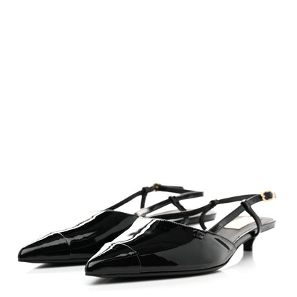 Chanel Patent CC Low Heel Slingback 41 Black 3 of 8