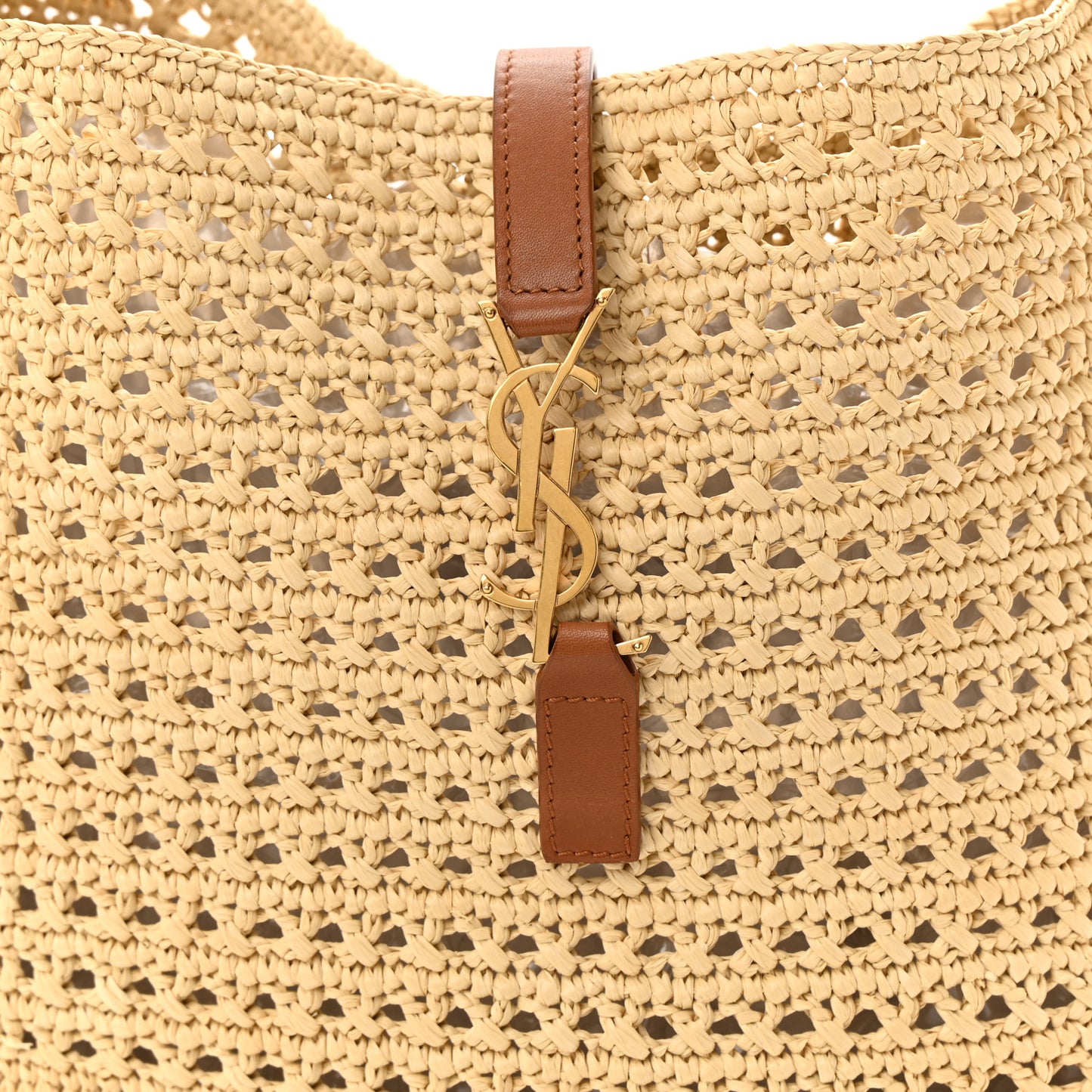 Raffia Monogram Hobo Naturale