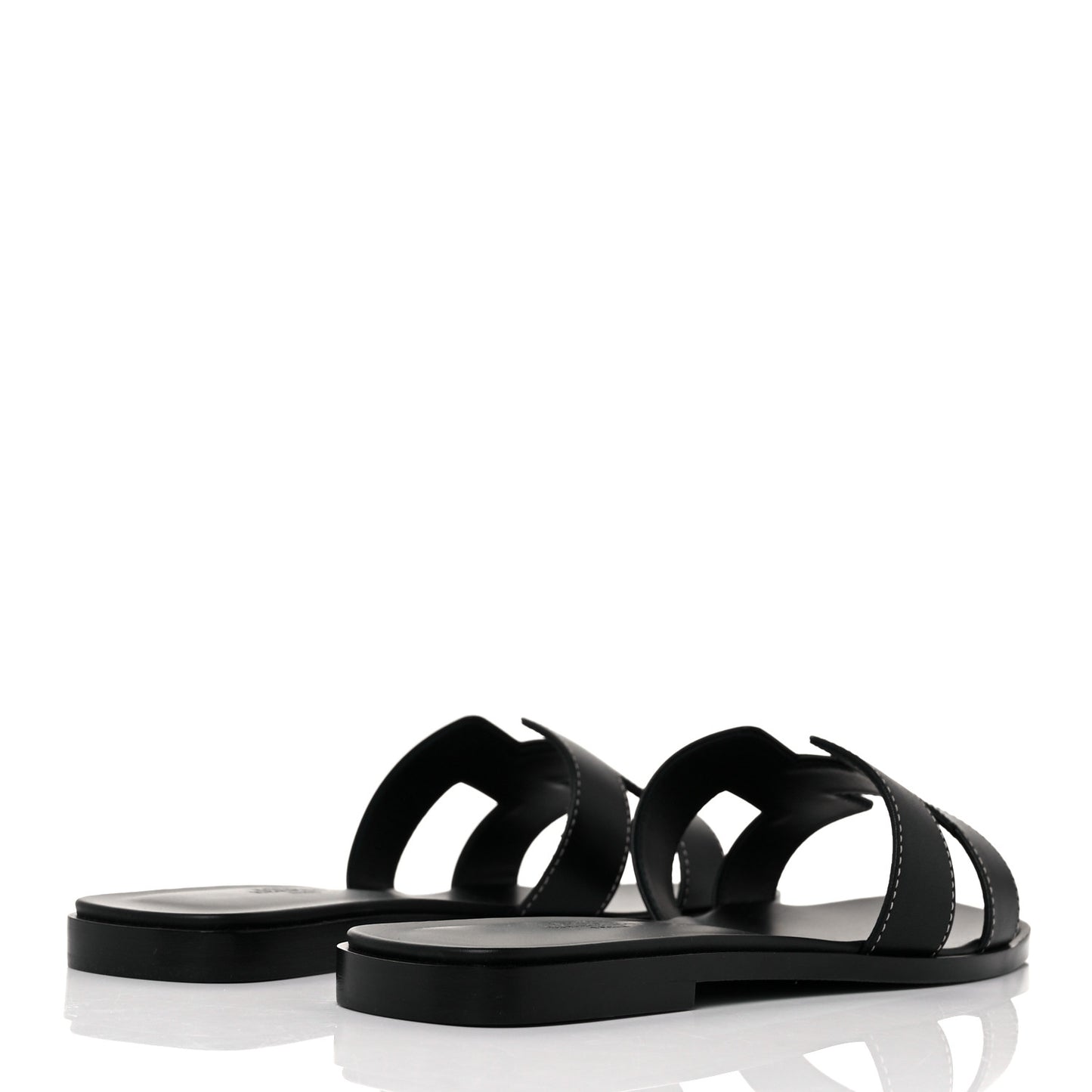 Box Calfskin Oran Sandals 37.5 Black