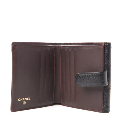 Chanel Caviar Quilted Compact French Flap Wallet Black 5 of 11