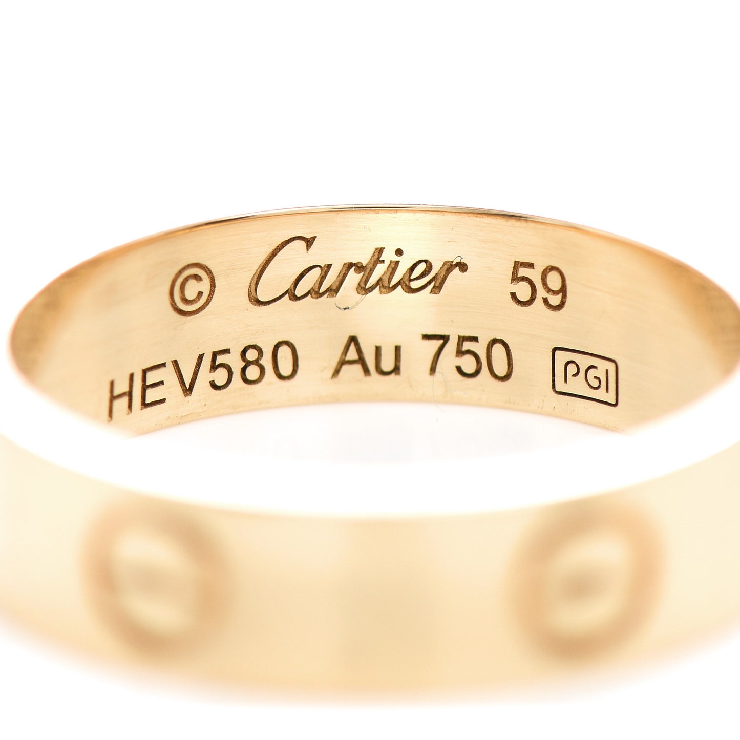 18K Yellow Gold 5.5mm LOVE Ring 59 8.75