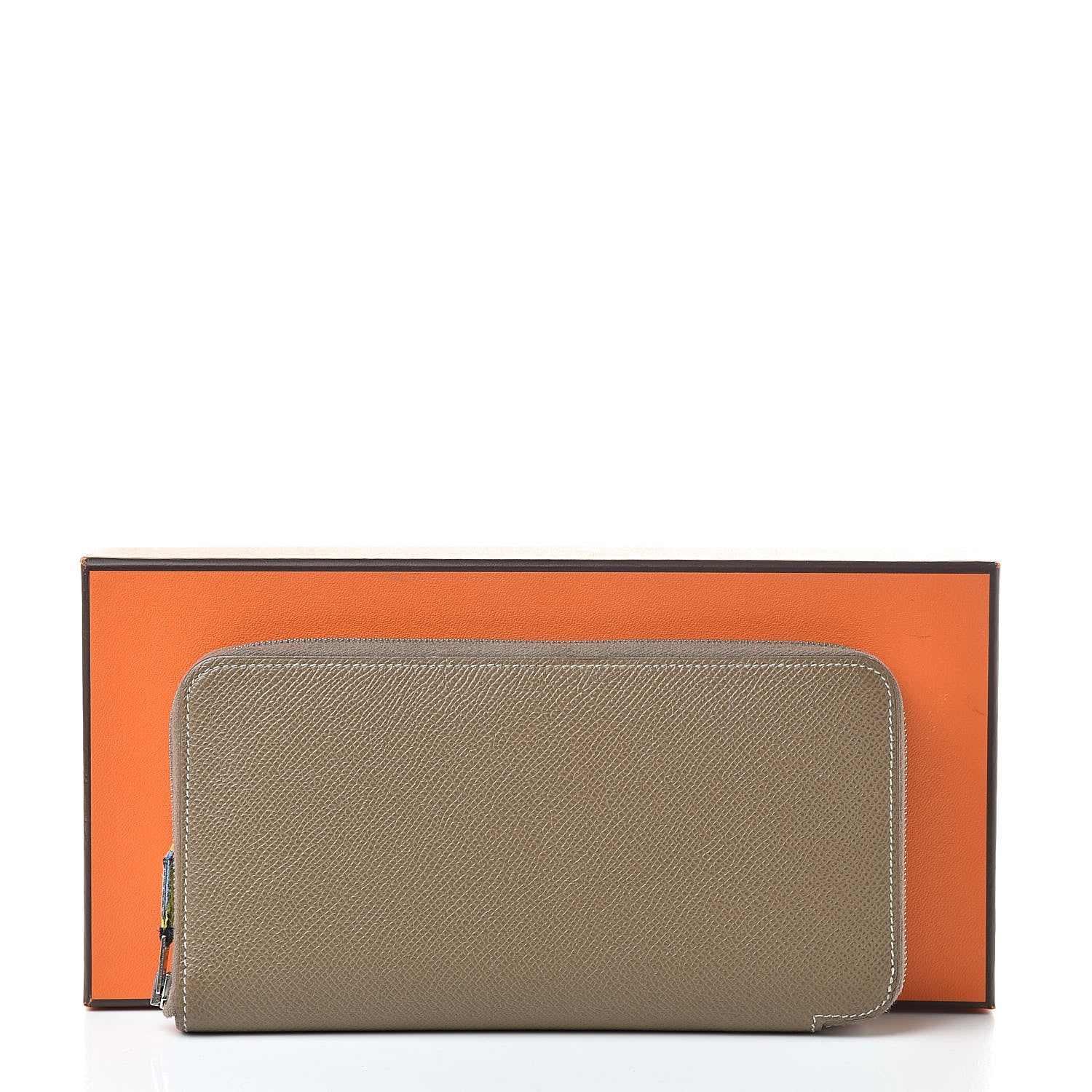 Hermes Epsom Silk'in Wallet Etoupe 9 of 9