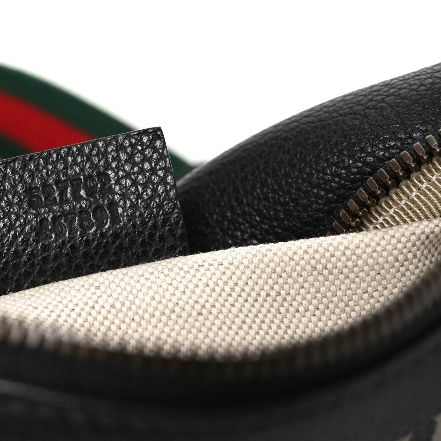 Gucci Grained Calfskin Logo Belt Bag Black 7 of 10