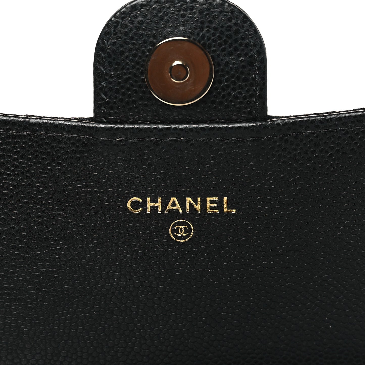 Caviar Quilted Phone Holder Wallet on Removable Chain Black
