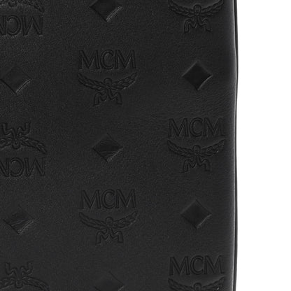 MCM Calfskin Ottomar Monogram Medium Crossbody Pouch Black 7 of 11