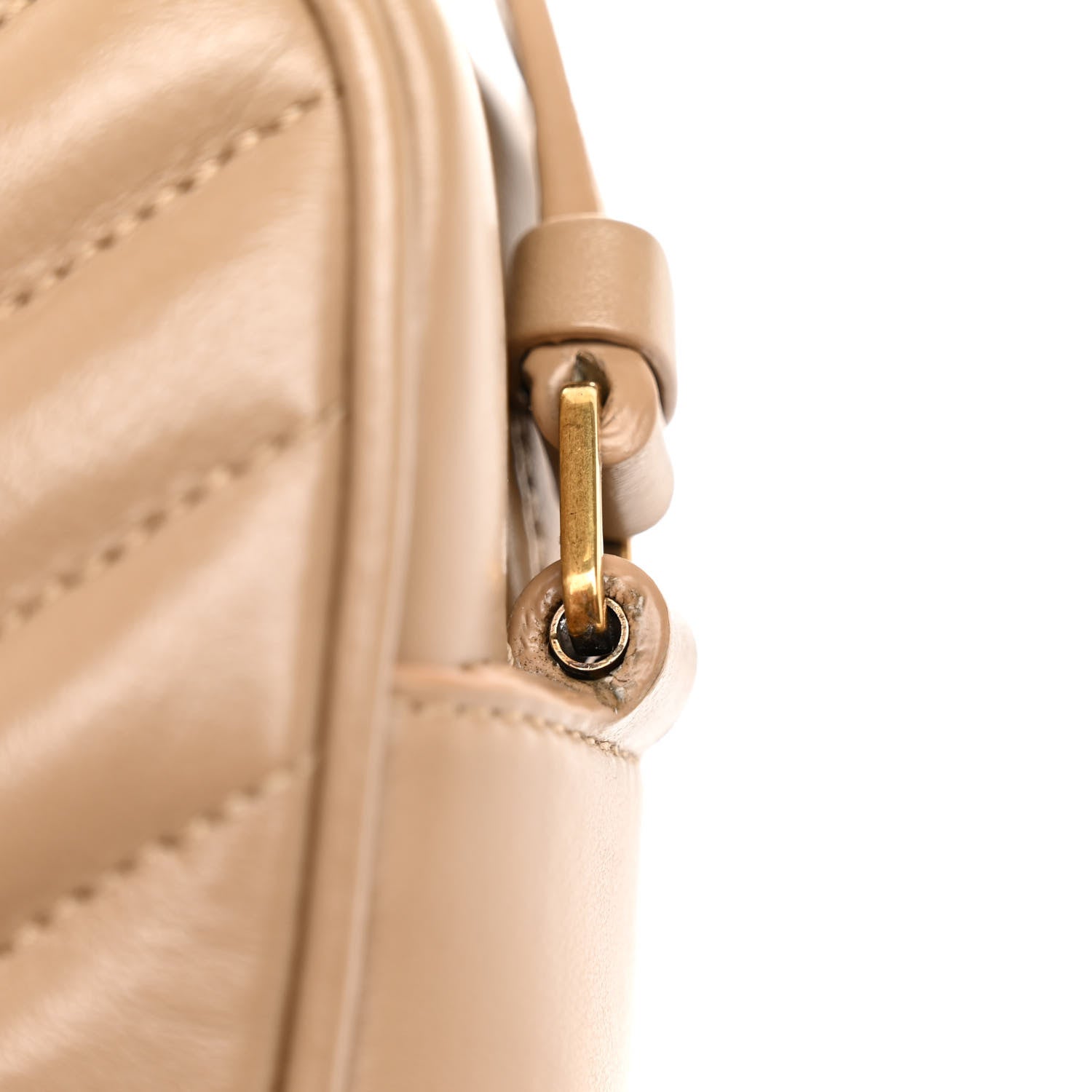 Saint Laurent Calfskin Matelasse Monogram Lou Camera Bag Dark Latte 11 of 12