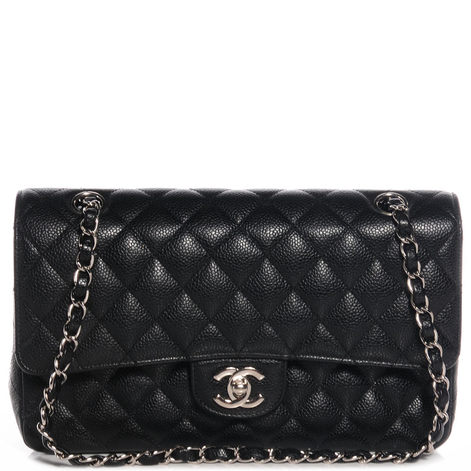 Chanel Caviar Quilted Medium Double Flap Black 1 of 9