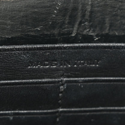 Saint Laurent Metallic Crackled Calfskin Kate Monogram Tassel Chain Wallet Antracite Black 8 of 20