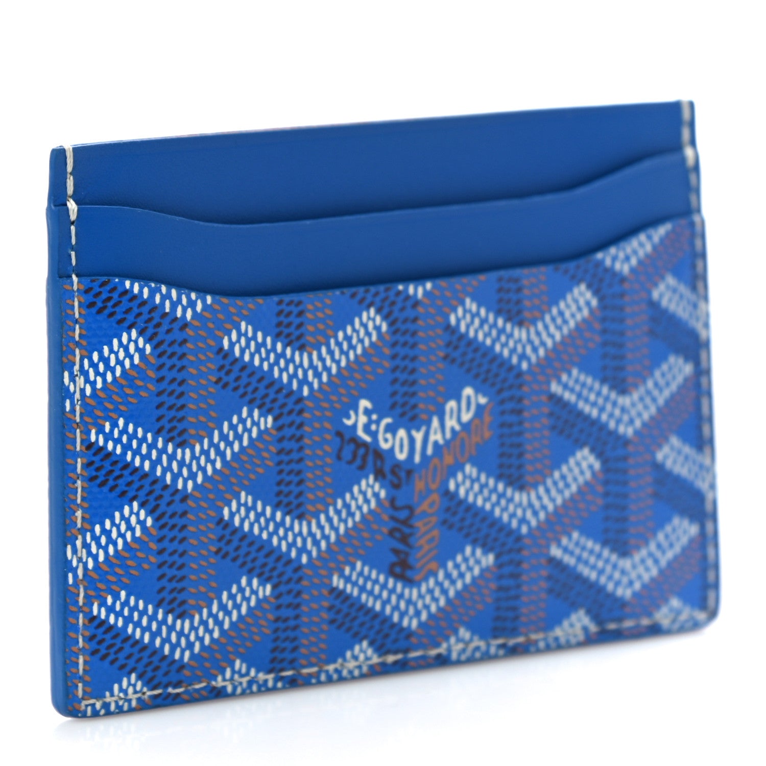 Goyard Goyardine Saint Sulpice Card Holder Sky Blue 3 of 9