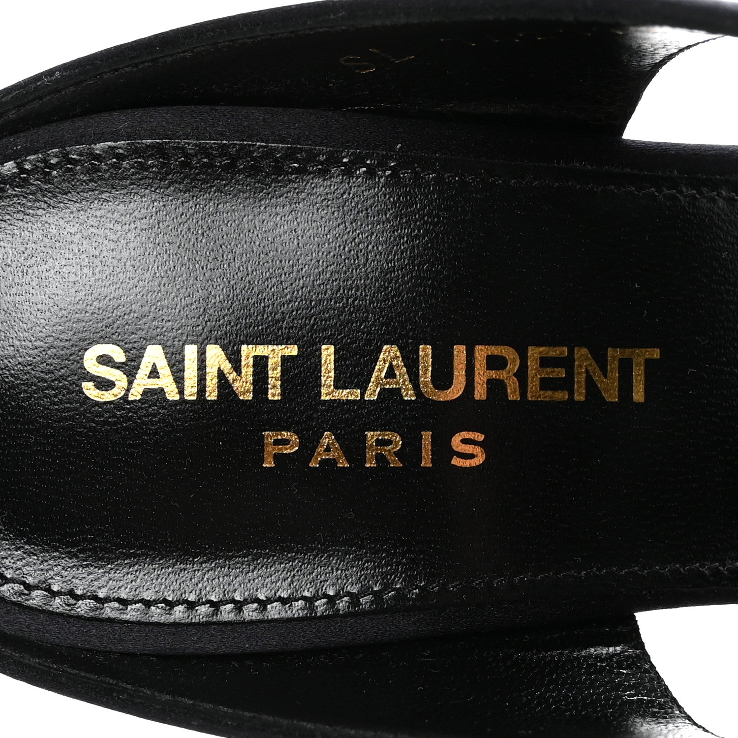 Saint Laurent Crepe Satin Dive Mule Sandals 38 Patriot Navy 8 of 10