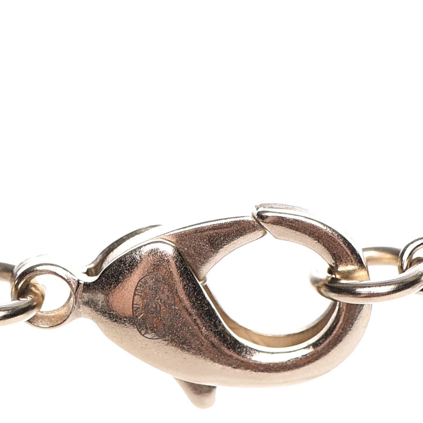 Pearl CC Long Necklace Light Gold