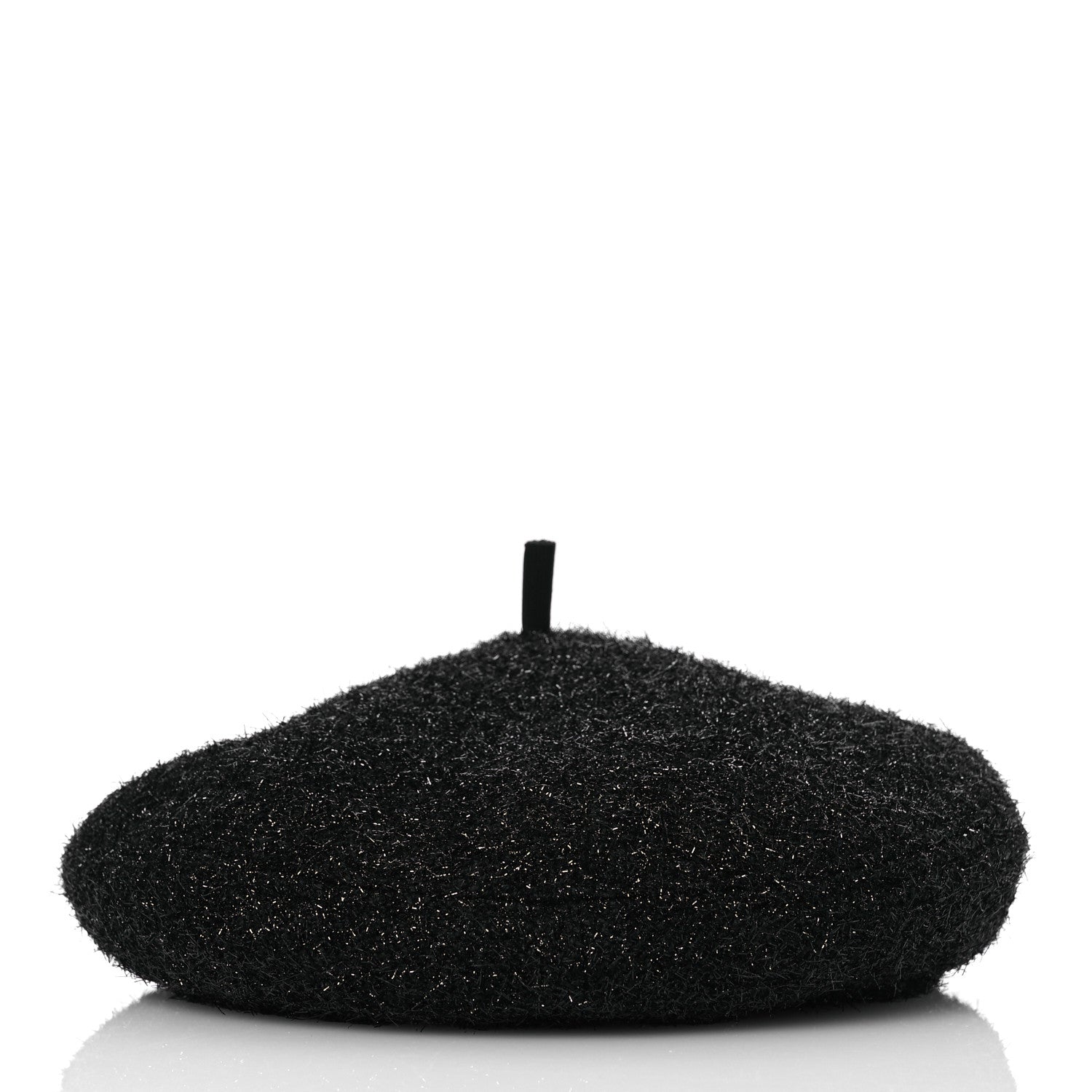 Chanel Cotton Metallic CC Beret M Black 5 of 9