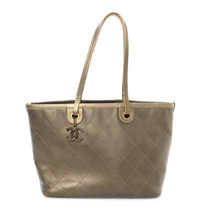 Chanel Grained Calfskin Large Shopping Fever Tote Gold 1 of 11