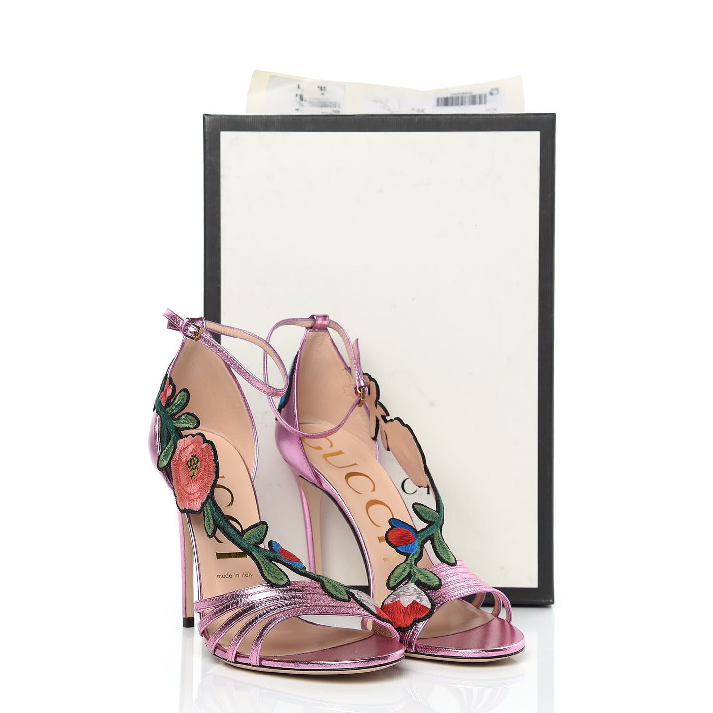 Metallic Nappa Ophelia High Heel Sandals 39.5 Rosa