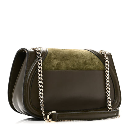 Gucci Suede Calfskin Blondie Medium Shoulder Bag Green 3 of 10