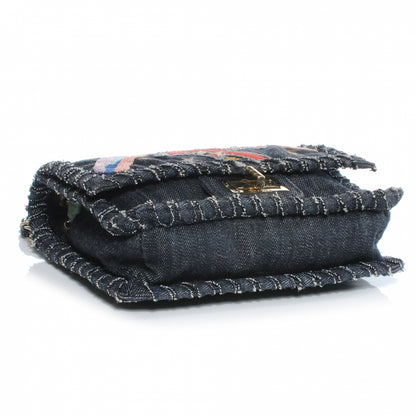 Chanel Denim Embroidered Night Flight Reissue Flap Blue 5 of 8