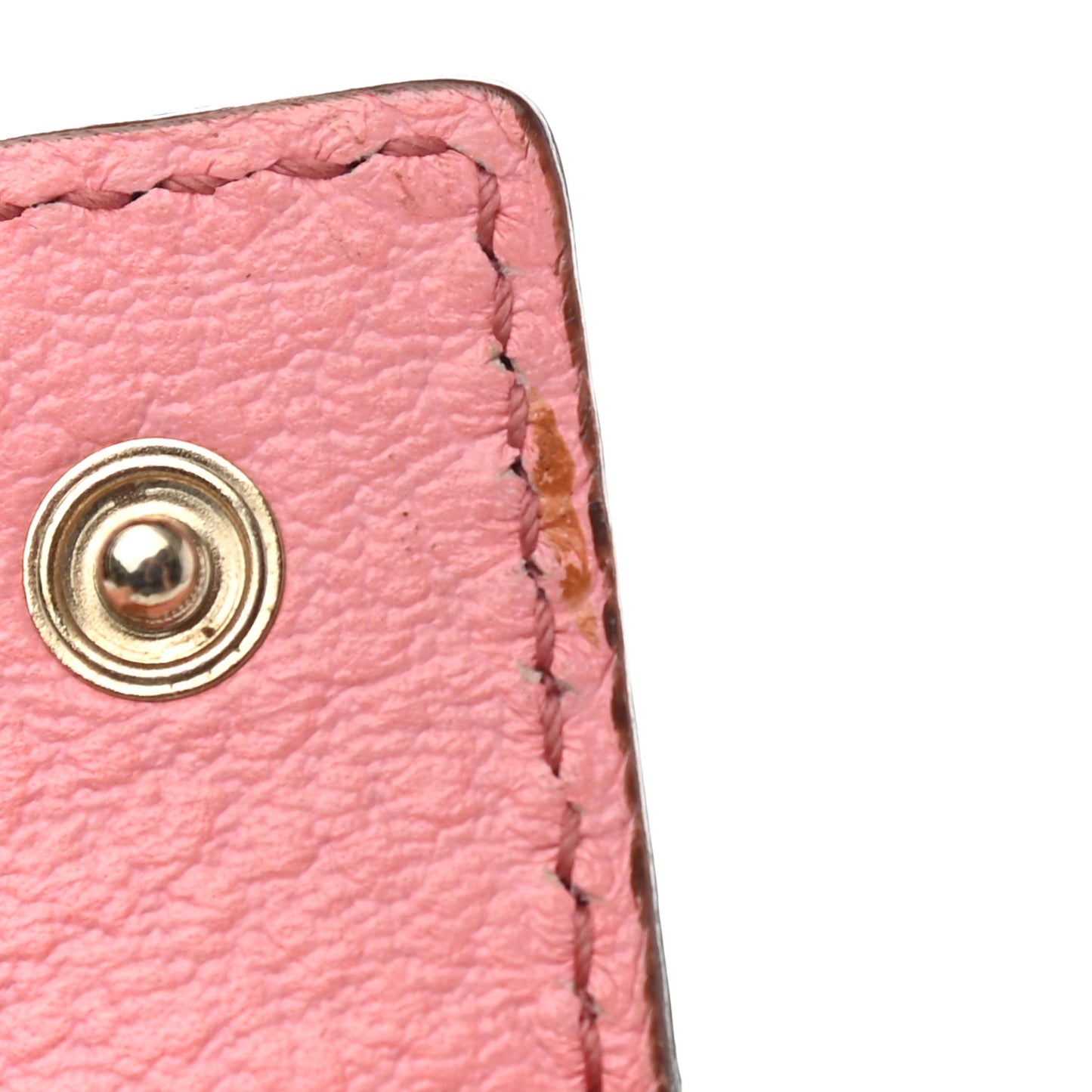 Calfskin Bamboo French Wallet Pink