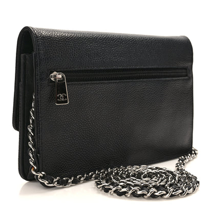 Chanel Caviar Timeless CC Wallet On Chain WOC Black 3 of 14