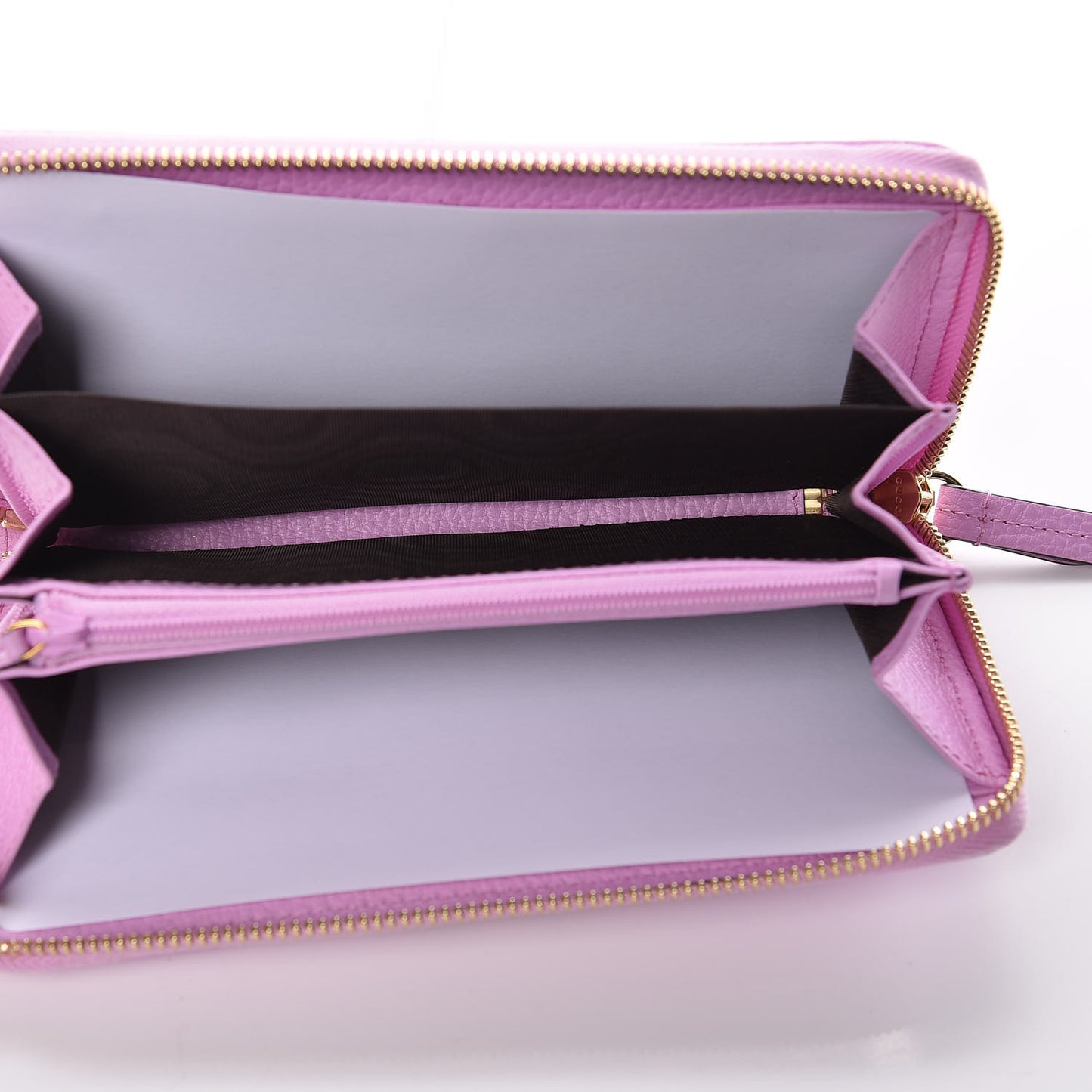 Dollar Calfskin GG Marmont Bosco Zip Around Wallet Malva