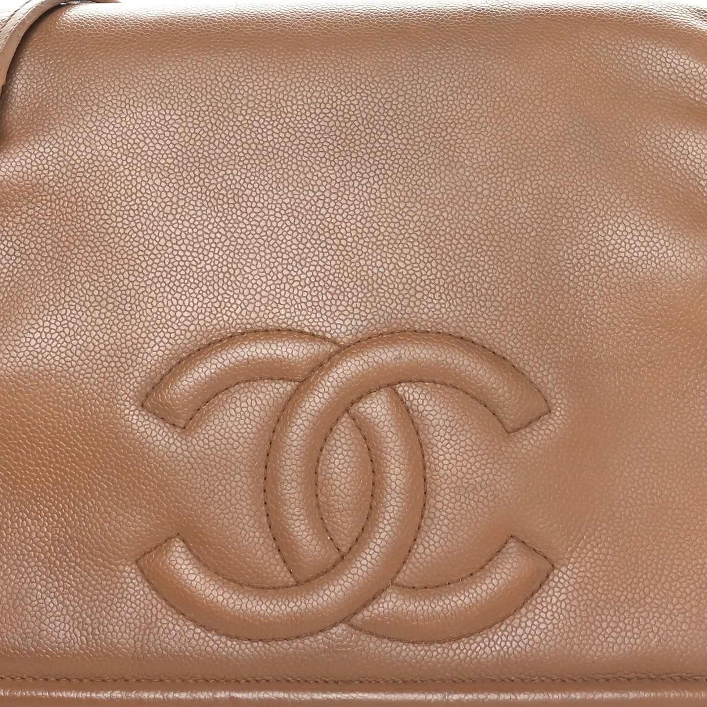 Caviar Timeless CC Accordion Flap Beige