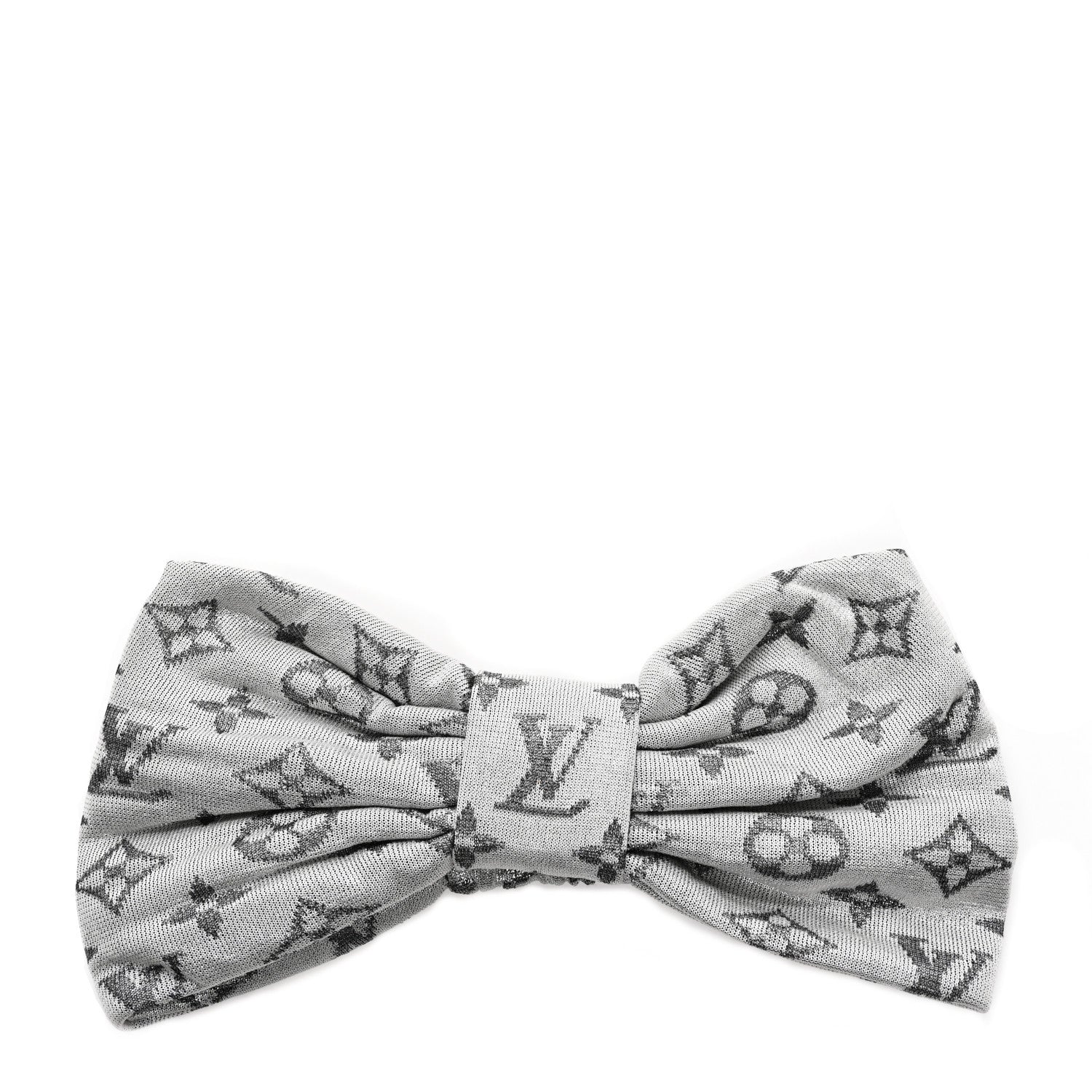 Louis Vuitton Silk Monogram LV Pool Party Turban Headband Argent 1 of 4