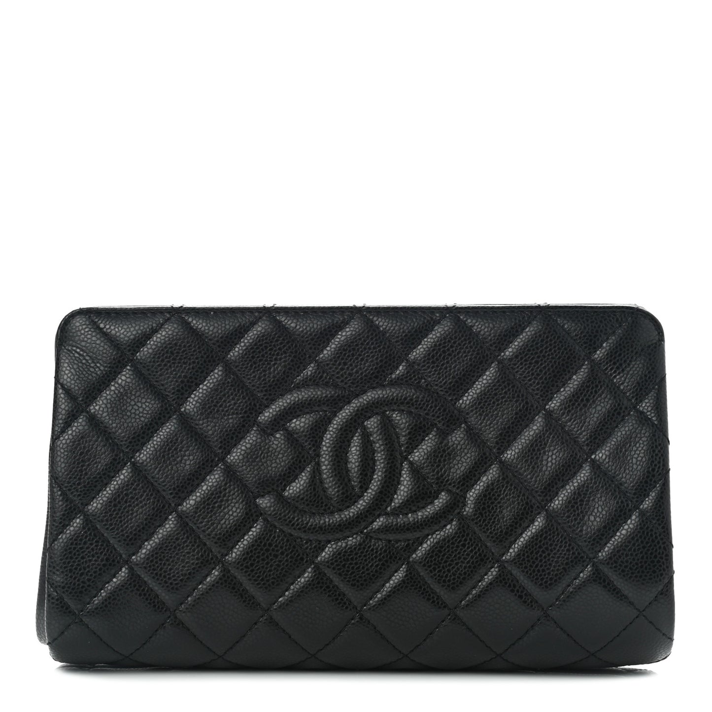 Caviar Quilted CC Clutch Black