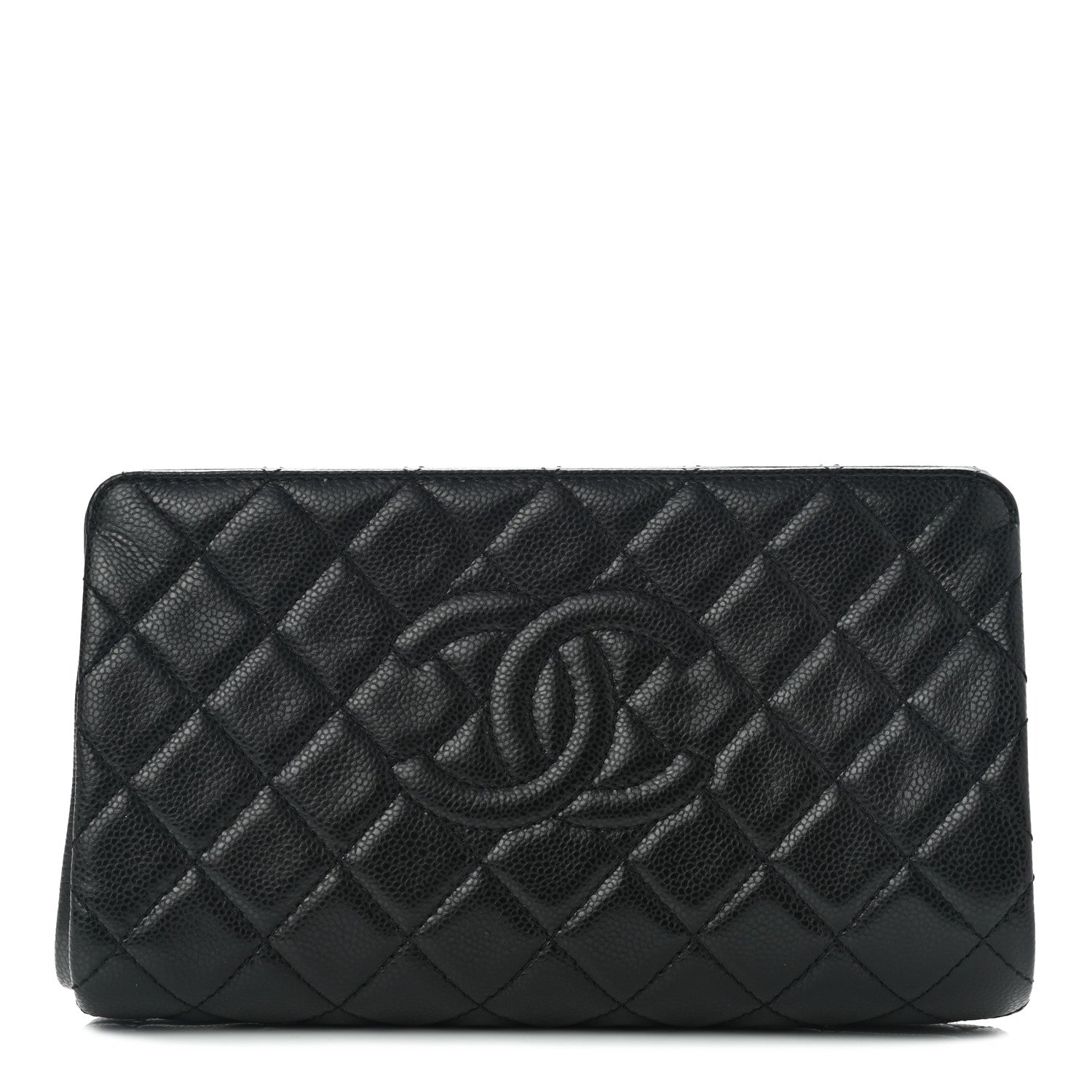 Chanel Caviar Quilted CC Clutch Black 1 of 8