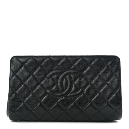Chanel Caviar Quilted CC Clutch Black 1 of 8