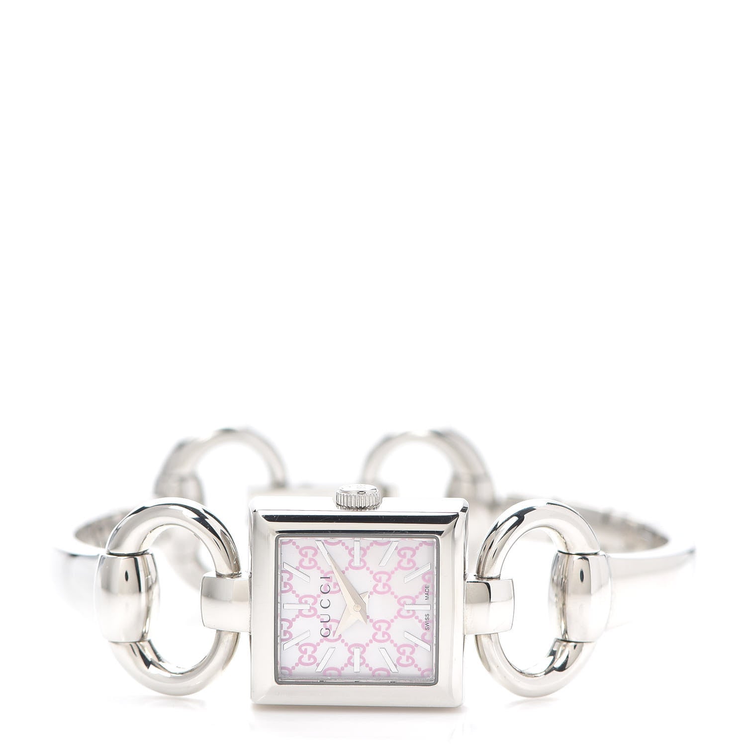 Gucci Stainless Steel Pink Mother of Pearl 19mm Tornabuoni Quartz Watch 2 of 6