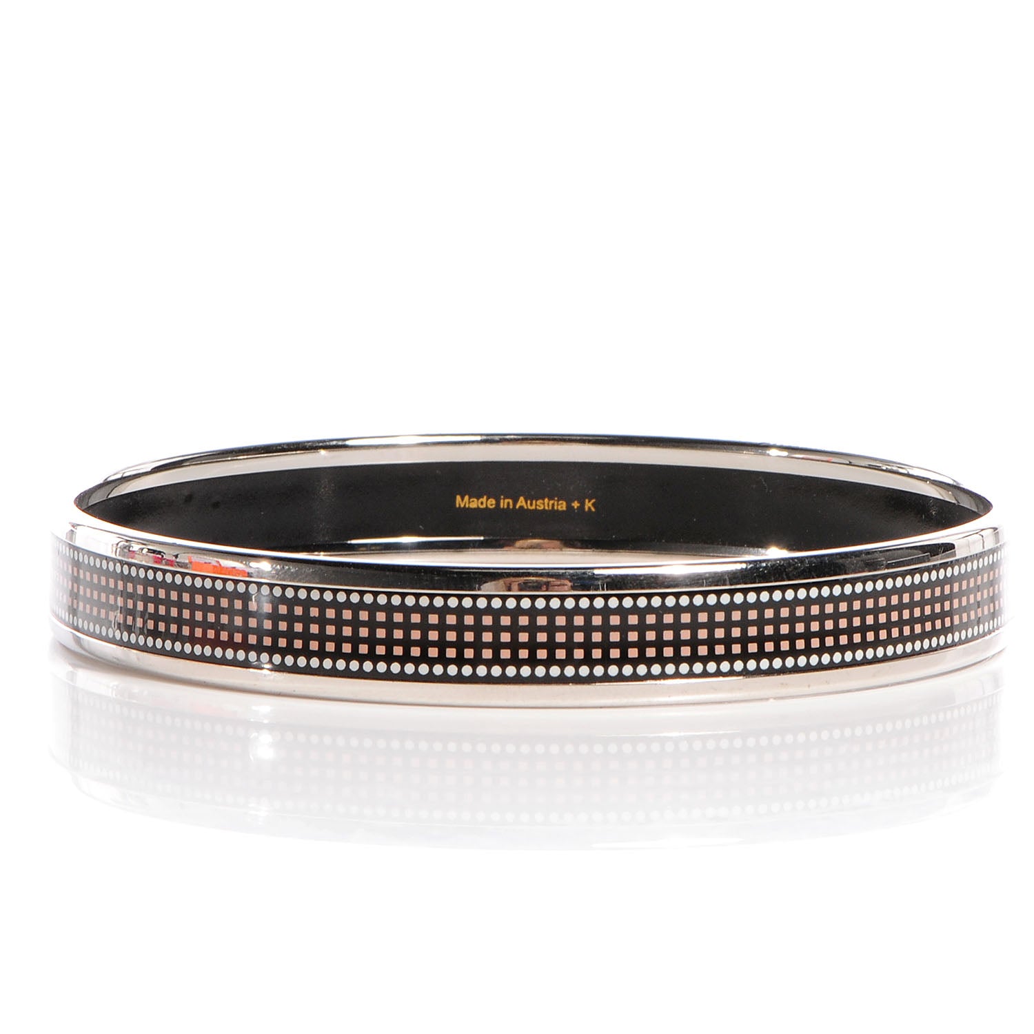 Hermes Enamel Printed Recherche H Narrow Bracelet 70 Black 5 of 6