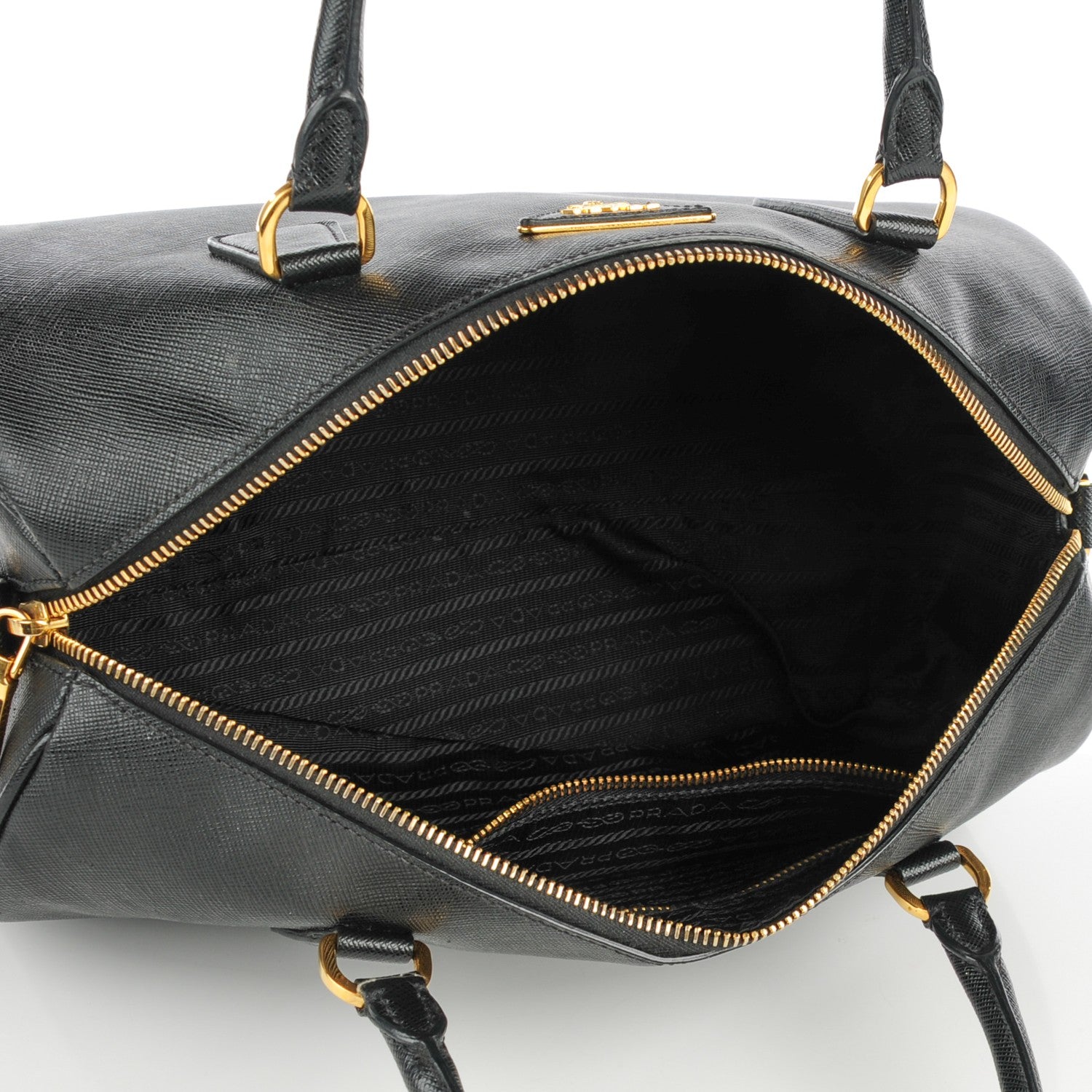 Prada Saffiano Lux Bowler Black 5 of 8