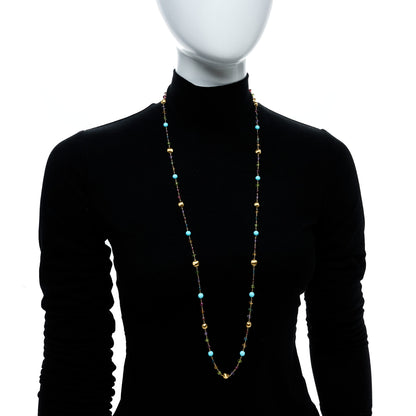 Marco Bicego 18K Yellow Gold Multi Gemstone Long Necklace 2 of 5