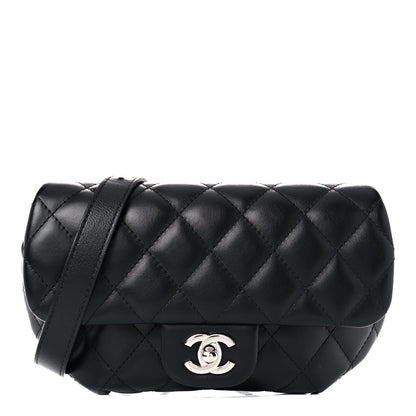 Chanel Calfskin Quilted CC Uniform Flap Belt Bag Black 1 of 10
