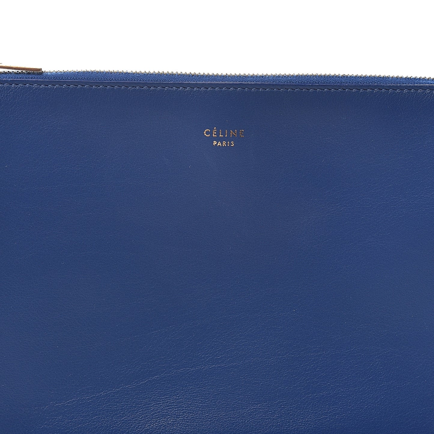 Lambskin Solo Trio Cosmetic Pouch Indigo