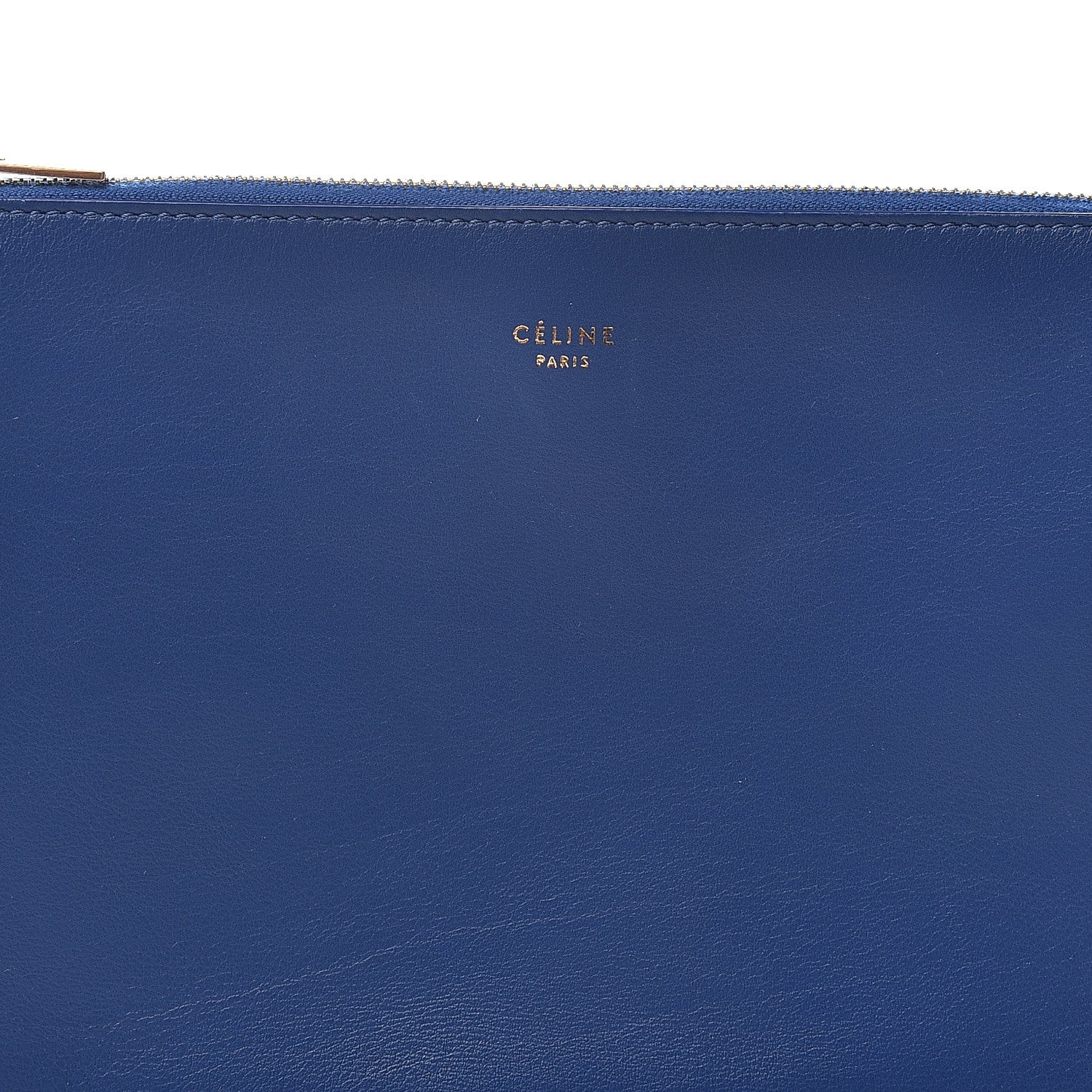 Celine Lambskin Solo Trio Cosmetic Pouch Indigo 5 of 7