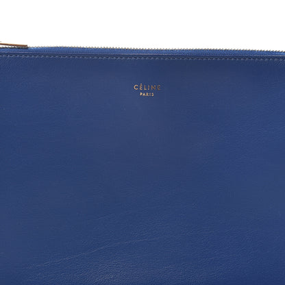 Celine Lambskin Solo Trio Cosmetic Pouch Indigo 5 of 7